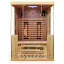 Bild 1 von Dewello Infrarotkabine Sauna Kingston 130cm x 105cm 2 Personen Vollspektrum & Karbonstrahler Hemlock Tannenholz