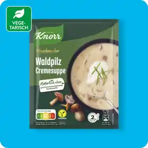 KNORR®  Feinschmeckersuppe, Waldpilz-Cremesuppe oder Spargel-Cremesuppe