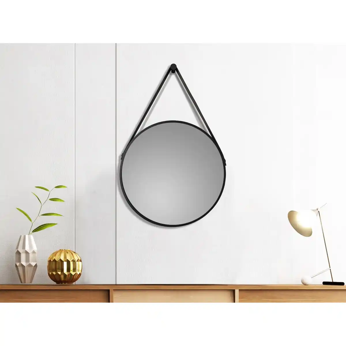 Bild 2 von DSK Design Wandspiegel rund Silver Coiffeur Ø 50 cm Schwarz matt