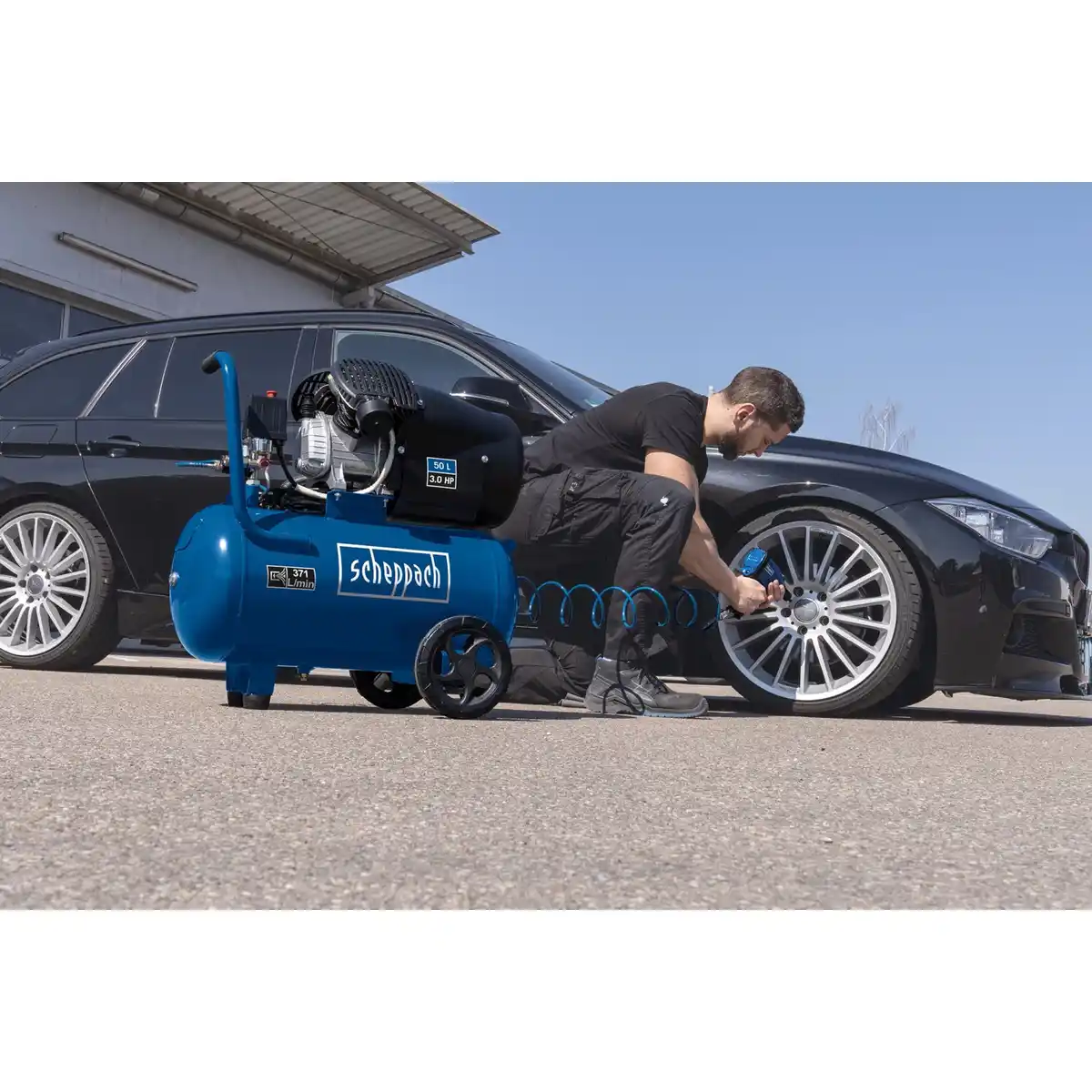 Bild 3 von Scheppach Kompressor HC500 mit Doppelzylinder 50 l