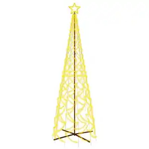 vidaXL LED-Weihnachtsbaum Kegelform Warmweiß 500 LEDs 100x300 cm