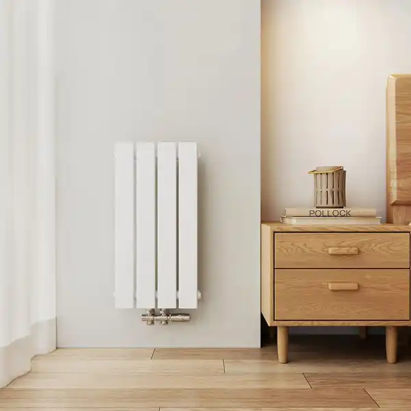 Bild 4 von Emke Heizkörper 60x30cm 233W Weiß Flach Heizkörper Einlagig Paneelheizkörper Vertikal Mittelanschluss