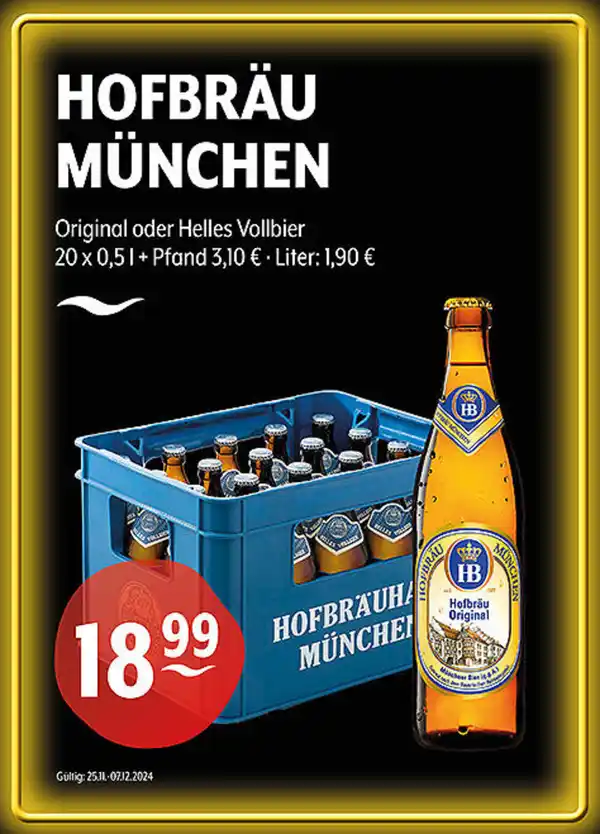 Bild 1 von HOFBRÄU MÜNCHEN Original oder Helles Vollbier