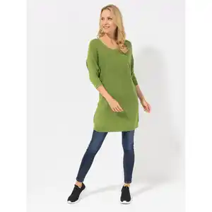 ICONIC by Marina Hoermanseder Longpullover, 3/4 Arm Strukturstrick leger weit