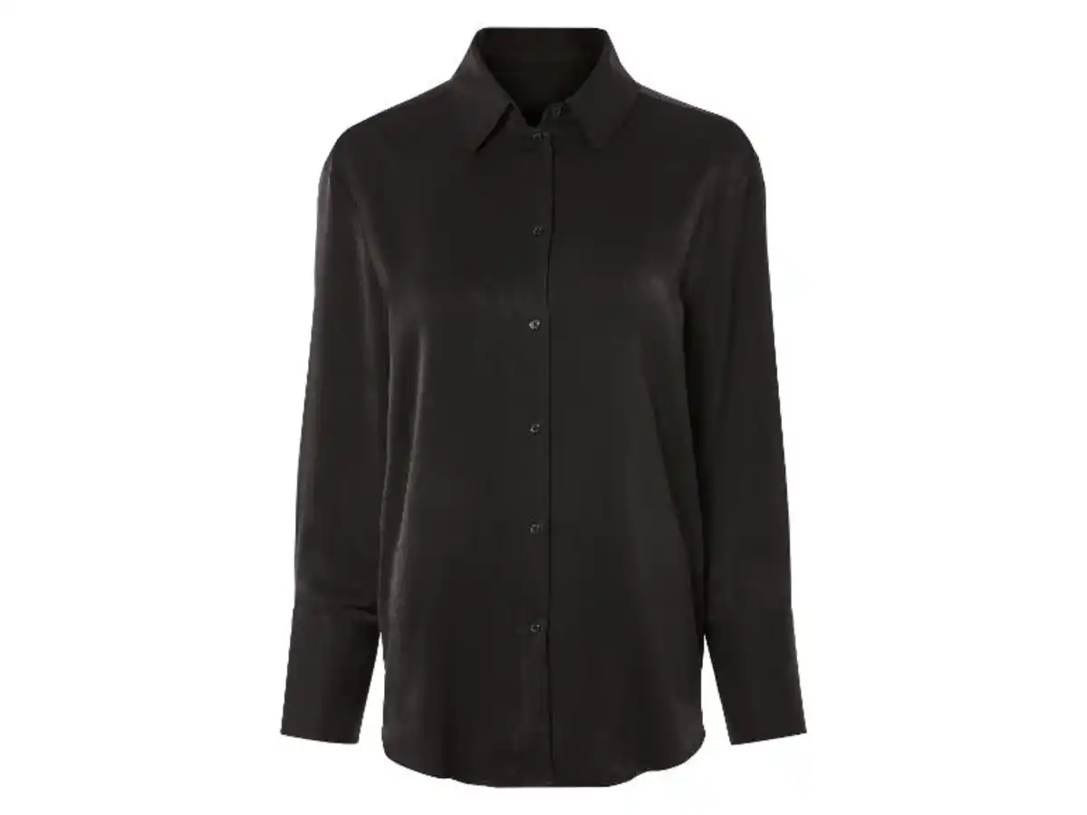 Bild 2 von esmara® Damen Satin-Bluse mit Kentkragen