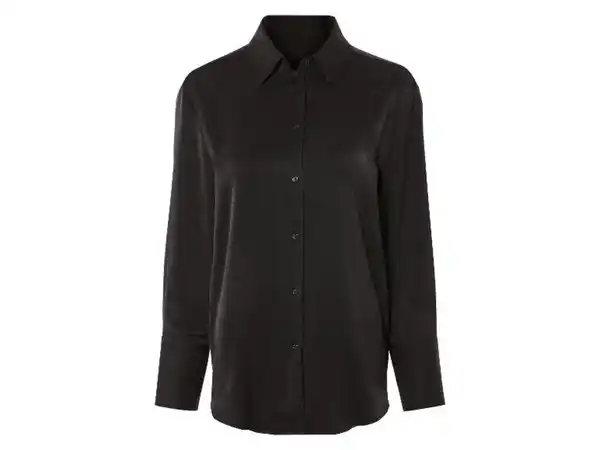 Bild 2 von esmara® Damen Satin-Bluse mit Kentkragen