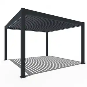 Weide Elektrische Deluxe Plus Aluminium Pergola 4 x 4 M mit LED