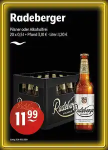 Radeberger Pilsner oder Alkoholfrei