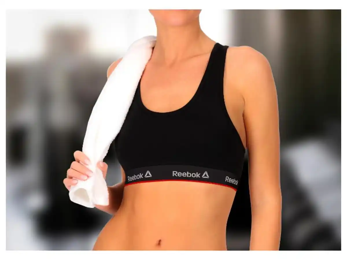 Bild 3 von Reebok Damen Crop-Bralette, feuchtigkeitsableitend