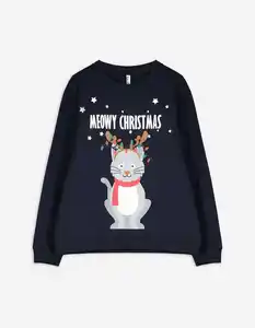 Kinder Sweatshirt - Christmas - dunkelblau