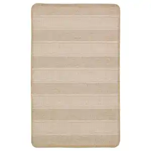 KLEJS Teppich flach gewebt, beige/weiß 50x80 cm