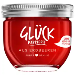 Glück Fruchtaufstrich passiert aus Erdbeeren 230g