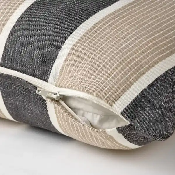Bild 2 von KORALLBUSKE Kissenbezug, anthrazit beige/Streifen 50x50 cm