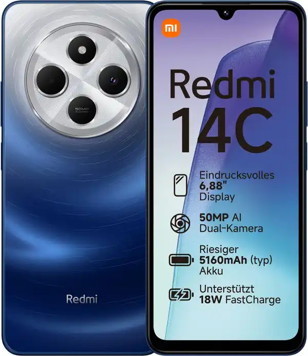 Bild 1 von Redmi 14C (4GB+128GB) Smartphone starry blue