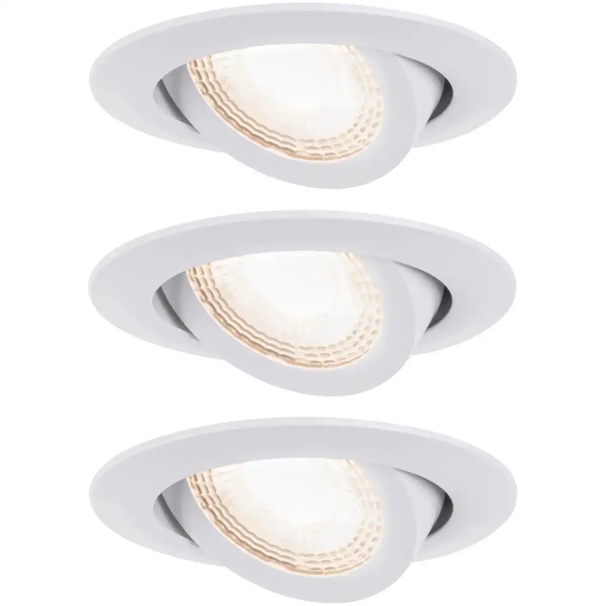Bild 1 von Einbauleuchten-Set 3-stepdim schwenkbar LED 3x4,8 W 3000K 230V Weiß matt