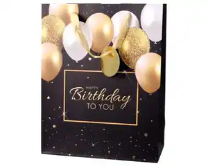 novooo Geschenktüte A4 schwarz/gold 3f