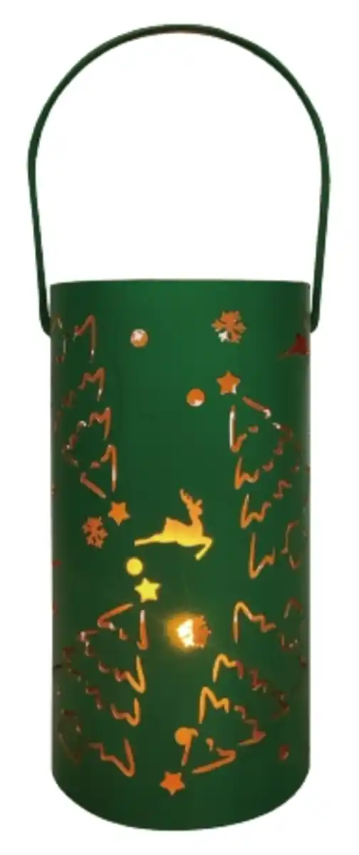 Bild 1 von TrendLine LED Laterne Metall Ø 8 cm x 15 cm grün