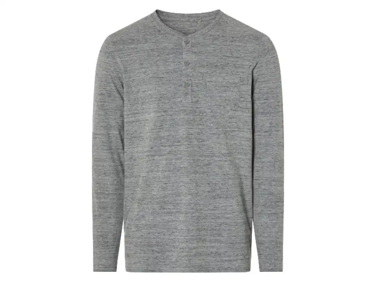 Bild 2 von LIVERGY® Herren Langarmshirt, mit Henley-Kragen