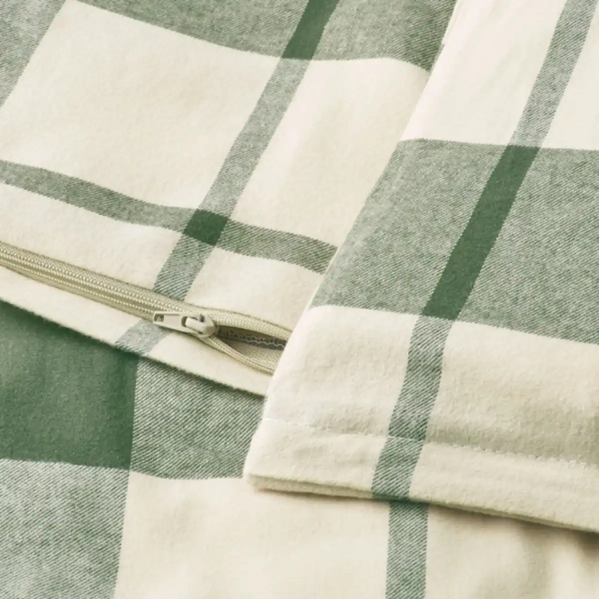 Bild 3 von BESKSÖTEMAL Bettwäsche-Set, 2-teilig, grün/Karo 140x200/80x80 cm