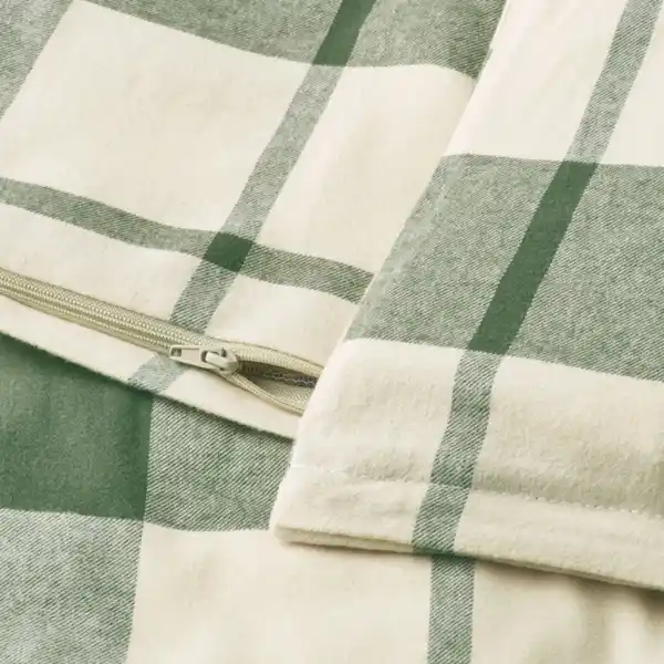 Bild 3 von BESKSÖTEMAL Bettwäsche-Set, 2-teilig, grün/Karo 140x200/80x80 cm