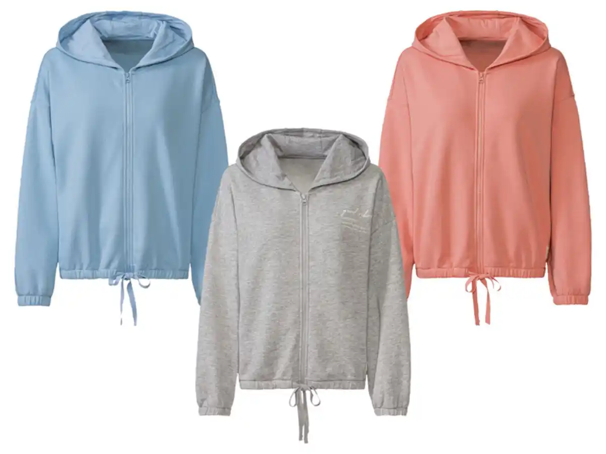 Bild 1 von esmara® Damen Sweatjacke mit Tunnelzug am Saum