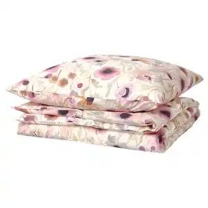 LÖNNHÖSTMAL Bettwäsche-Set, 2-teilig, bunt/Blumenmuster 140x200/80x80 cm
