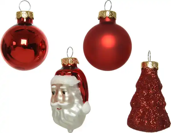 Bild 1 von Kaemingk Weihnachtliche Figuren aus Glas weihnachtsrot