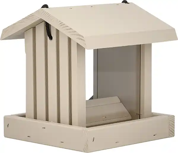 Bild 1 von Patkar Vogelfutterhaus Kiefernholz mit Futtersilo 18 x 17 x 17 cm beige