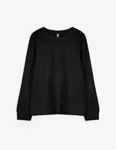 Damen Sweatshirt - Ziersteine - schwarz