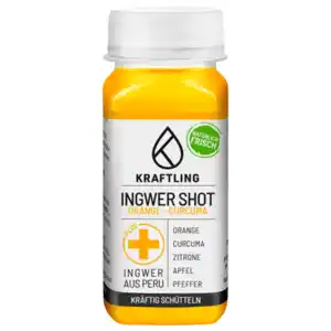 Kraftling Ingwer Shot Orange Curcuma 60ml