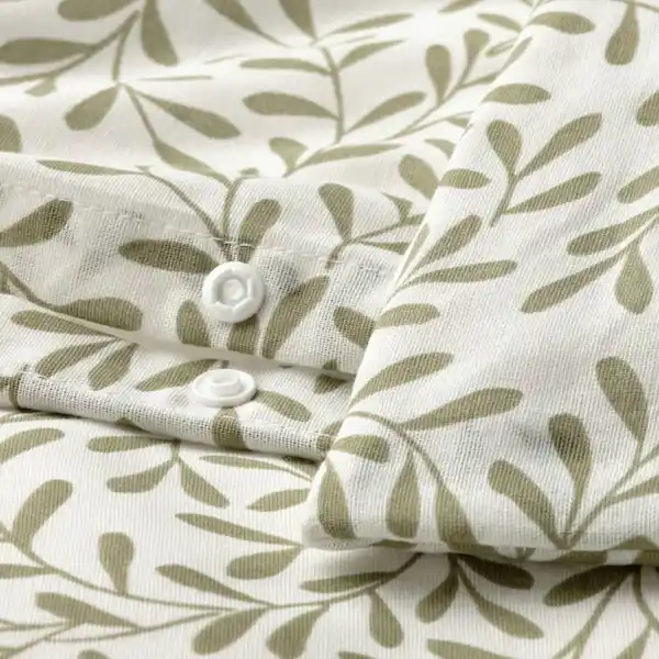 Bild 4 von SORGMANTEL Bettwäsche-Set, 2-teilig, weiß/grün 155x220/80x80 cm