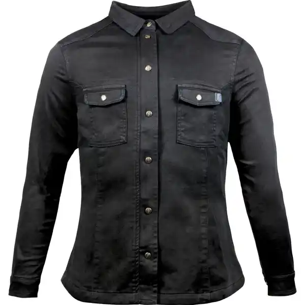 Bild 2 von John Doe Damen Motoshirt Hemd Schwarz