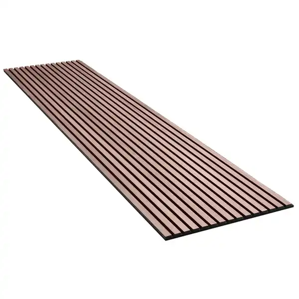 Bild 1 von Akustikpaneel Wandverkleidung Walnuss Natur MDF Akustikfilz Schwarz 240 cm FSC®