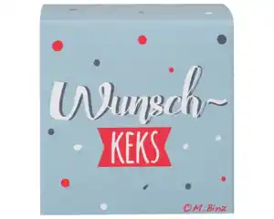 Glückskeks Wunschkeks, in Pappwürfel, 7g