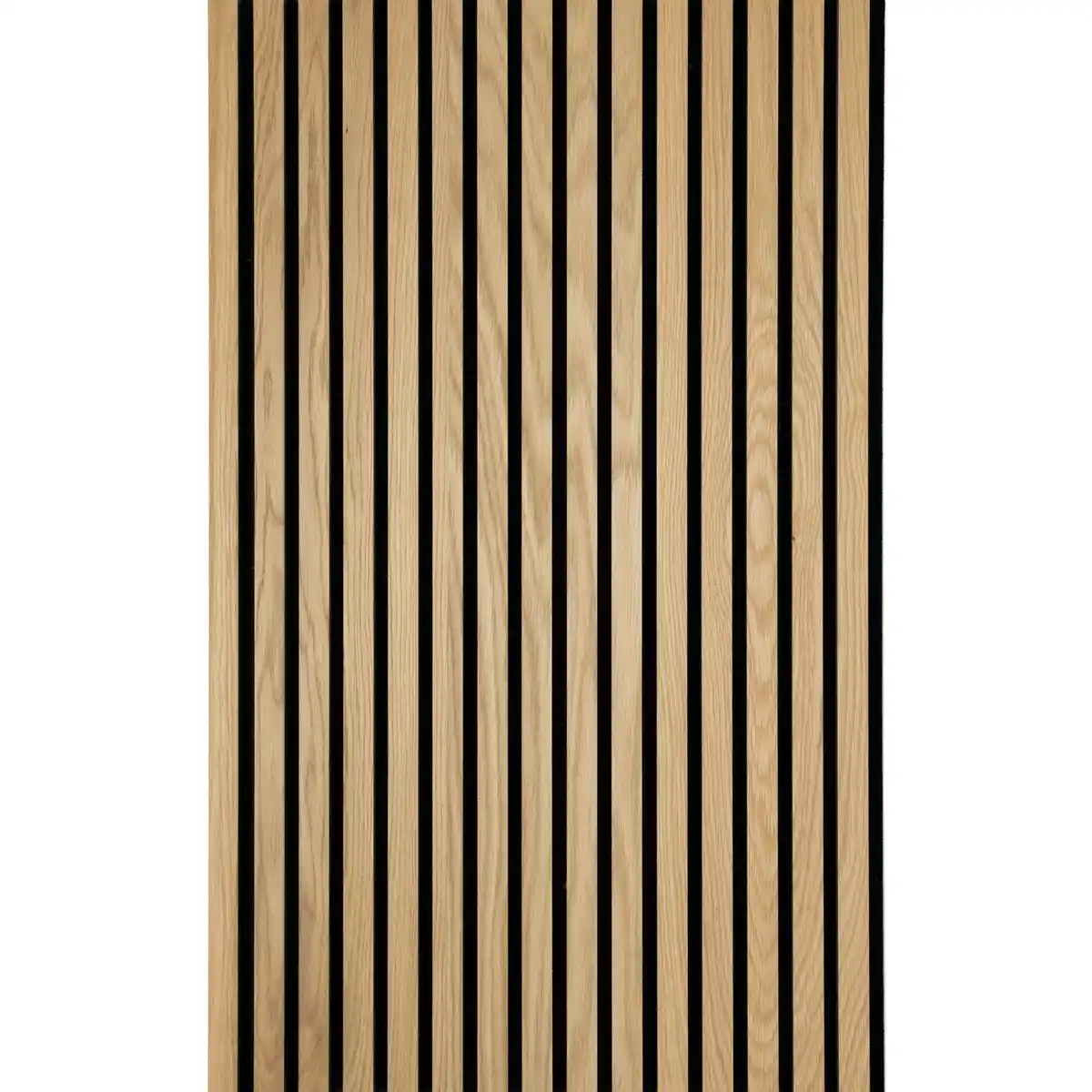 Bild 2 von Akustikpaneel Wandverkleidung Eiche Geölt MDF und Akustikfilz Schwarz 240 cm