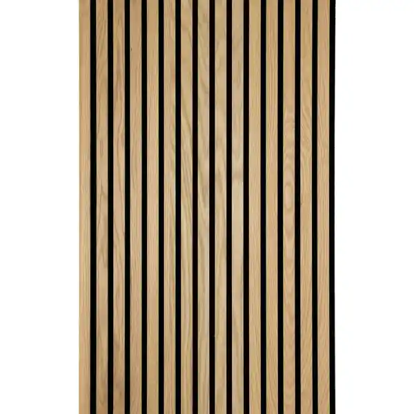 Bild 2 von Akustikpaneel Wandverkleidung Eiche Geölt MDF und Akustikfilz Schwarz 240 cm