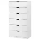 Bild 1 von NORDLI Kommode mit 6 Schubladen, weiß 80x145 cm