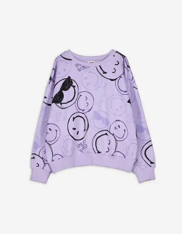 Bild 1 von Kinder Sweatshirt - SmileyWorld® - lila