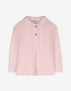 Baby Langarmshirt - Bubikragen - rosa