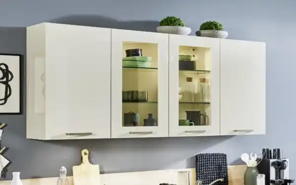 Bild 2 von Impressa - Einbauküche Perfect brillant, creme magnolie Hochglanz, inkl. Siemens Elektrogeräte