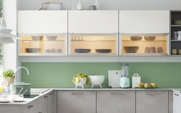 Bild 3 von Nobilia - Einbauküche Rosian, Beton grau Nachbildung, inkl. Miele Elektrogeräte