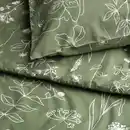 Bild 2 von SLÅNGULDMAL Bettwäsche-Set, 2-teilig, grün/Blumenmuster 140x200/80x80 cm