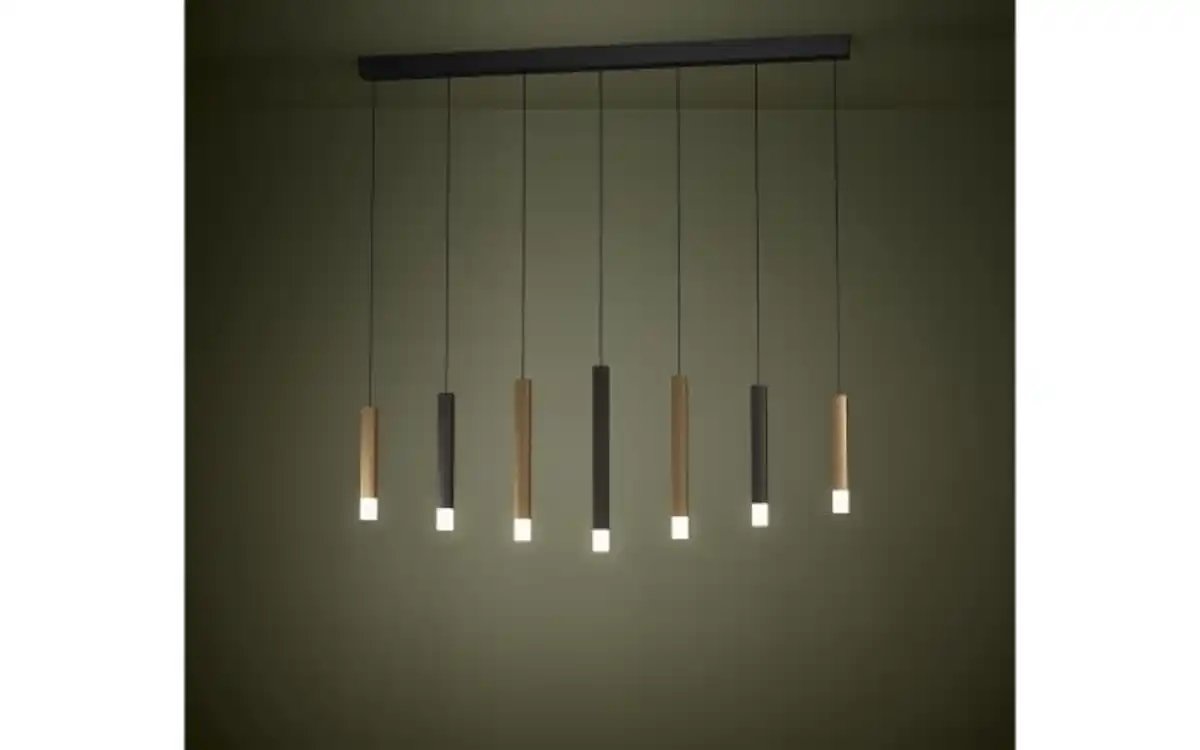 Bild 3 von LED-Pendelleuchte ESTANTERIOS, schwarz/braun, inkl. Dimmfunktion