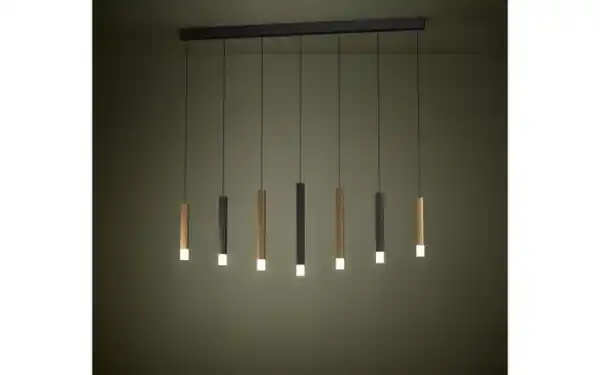 Bild 3 von LED-Pendelleuchte ESTANTERIOS, schwarz/braun, inkl. Dimmfunktion