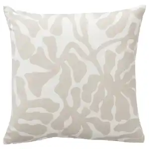 GRÖNKNAVEL Kissenbezug, beige weiß/für draußen drinnen 50x50 cm