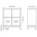 Bild 4 von KALLAX Regal mit Untergestell, Eicheneff wlas/schwarz 77x94 cm