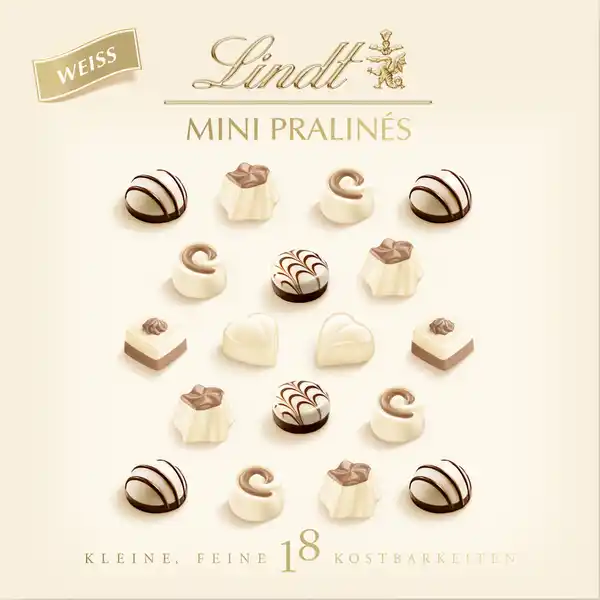 Bild 1 von Lindt Mini Pralinés Weiss, 90 g