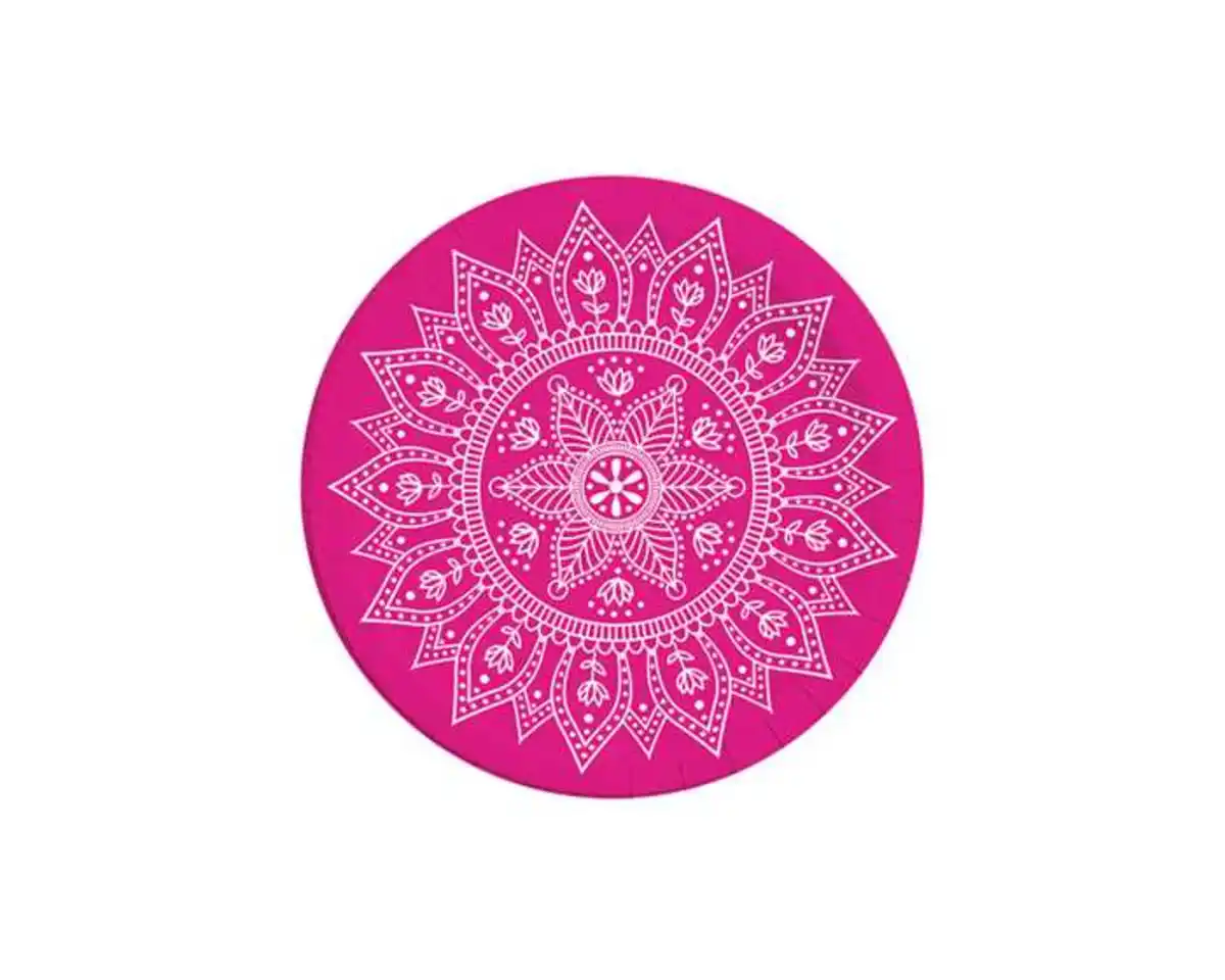 Bild 1 von Pappteller 8er D=23cm Mandala pink