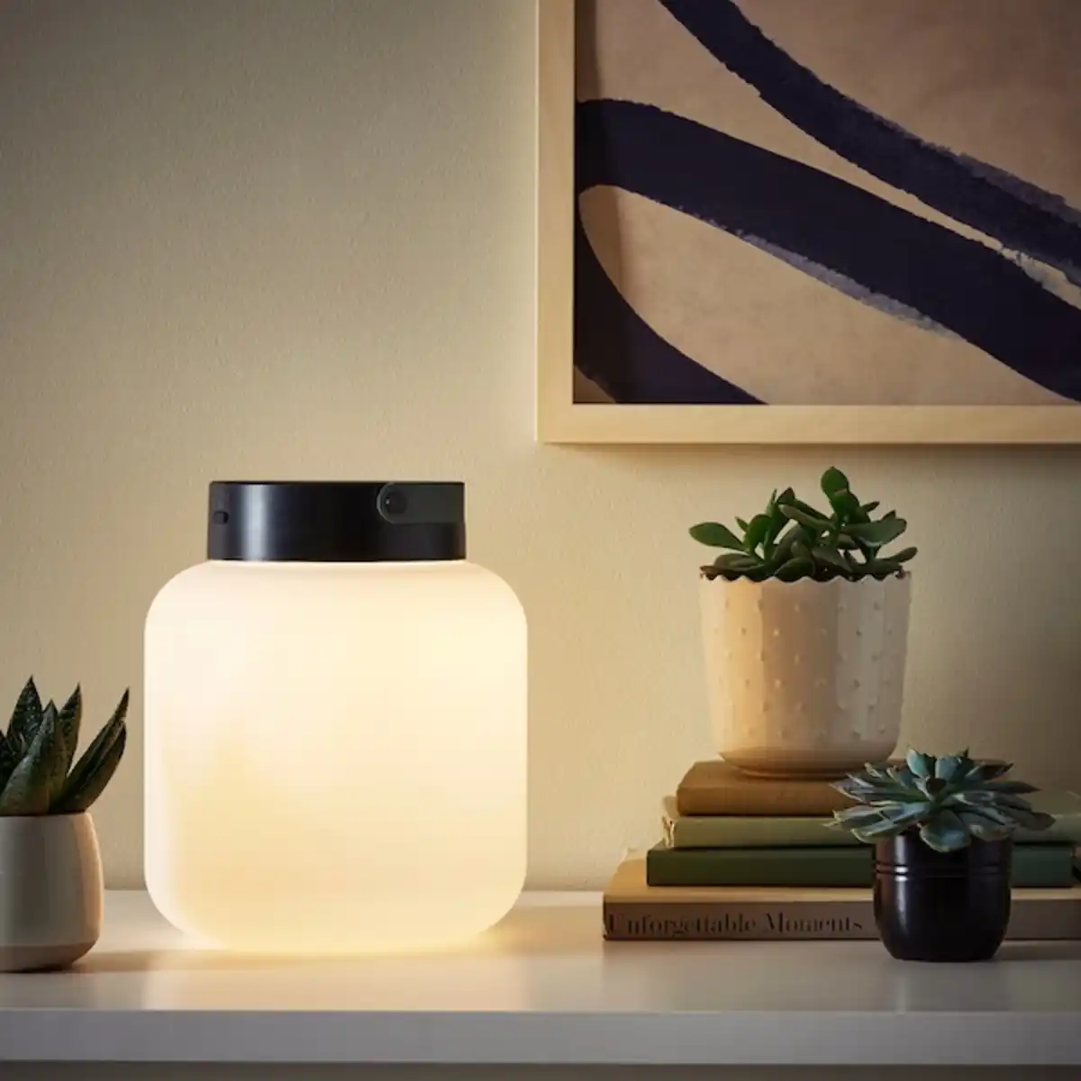 Bild 3 von LÄNSPORT Leuchte, tragbar + battbetr., LED, weiß/dunkelgrau 22 cm