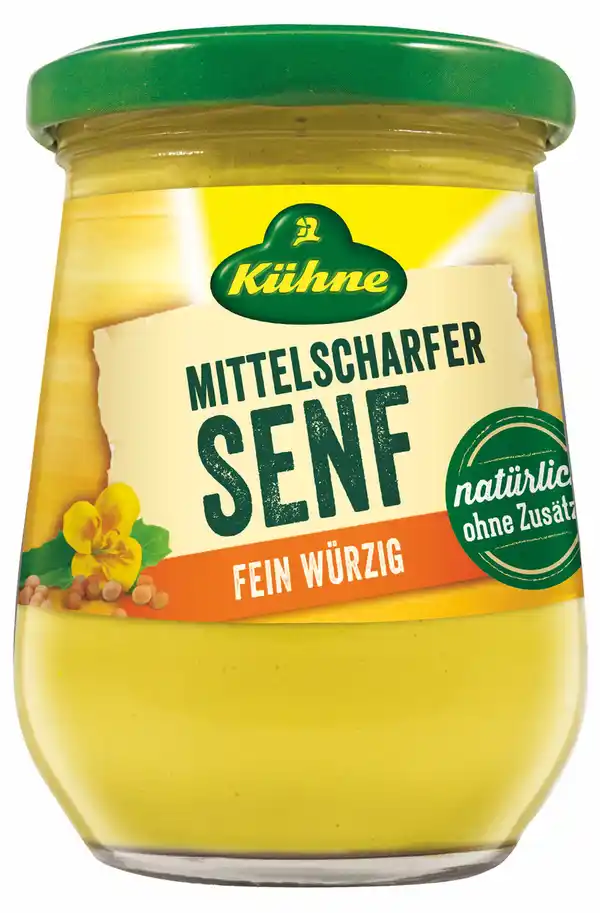 Bild 1 von Kühne Senf mittelscharf im Glas 250ML